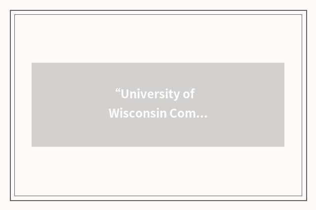 “University of Wisconsin Comprehensive Cancer Center”缩略