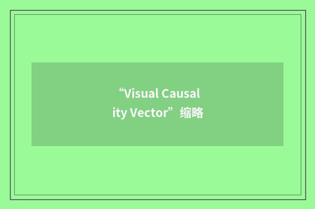 “Visual Causality Vector”缩略