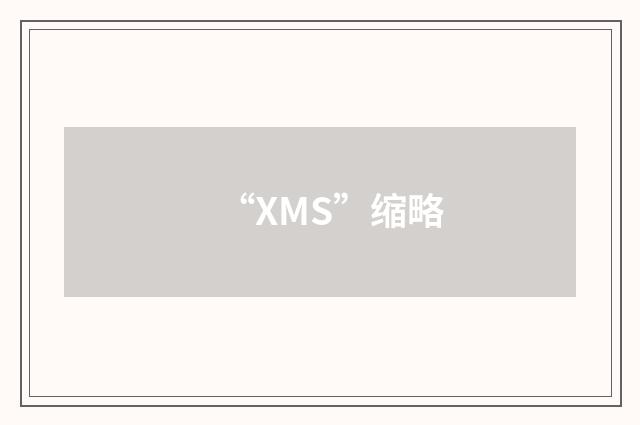 “XMS”缩略