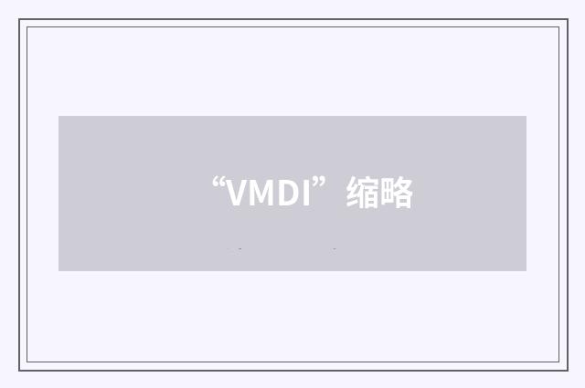 “VMDI”缩略