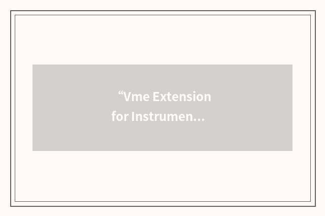 “Vme Extension for Instrumentation”缩略