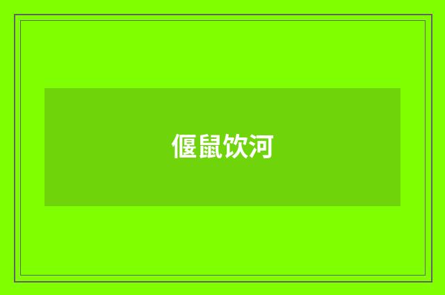 偃鼠饮河