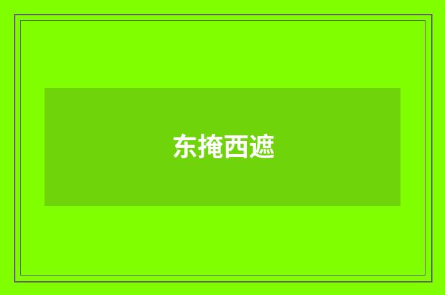 东掩西遮