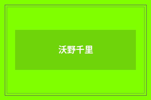 沃野千里
