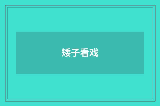 矮子看戏