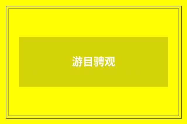 游目骋观