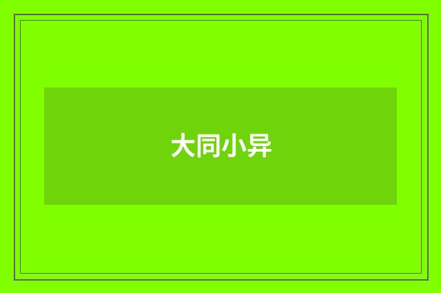 大同小异