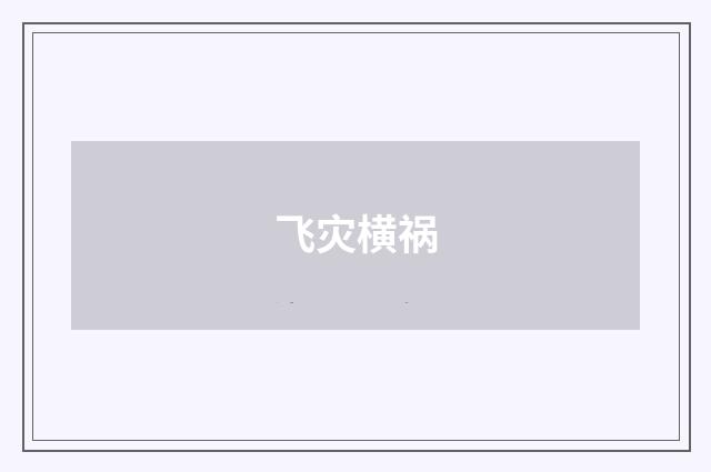 飞灾横祸