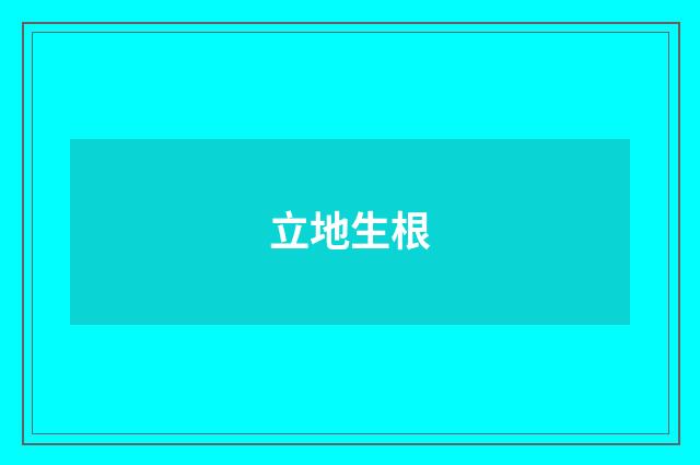 立地生根