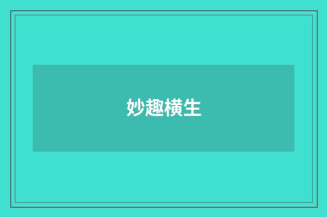 妙趣横生