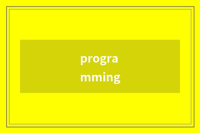 programming
