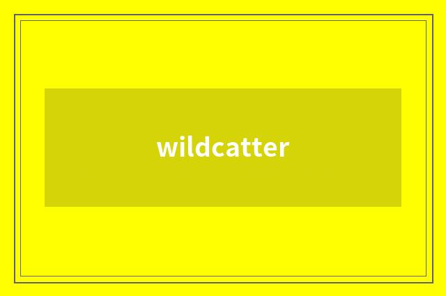 wildcatter