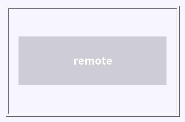 remote