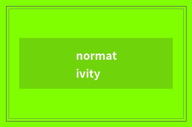 normativity