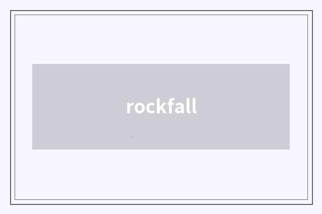 rockfall