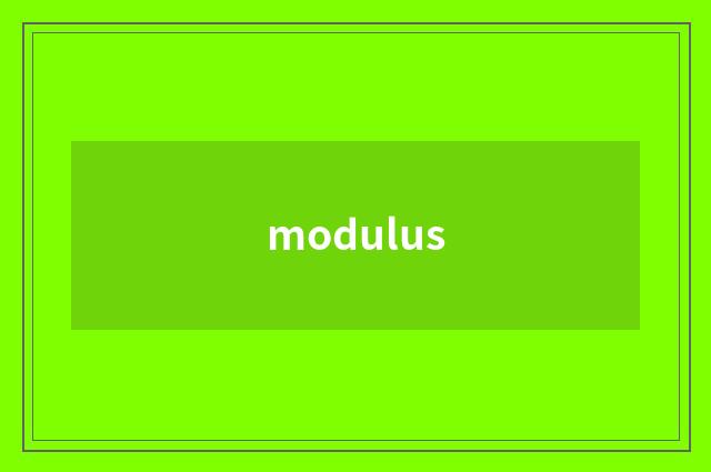 modulus