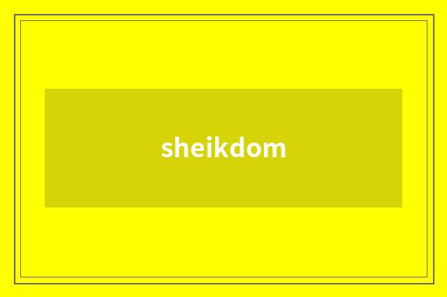 sheikdom