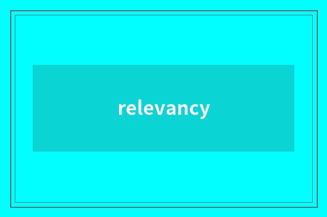relevancy