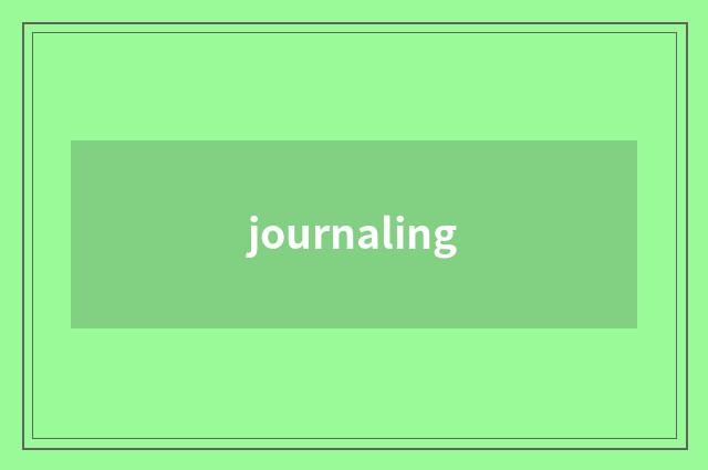 journaling