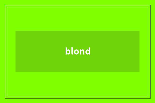 blond