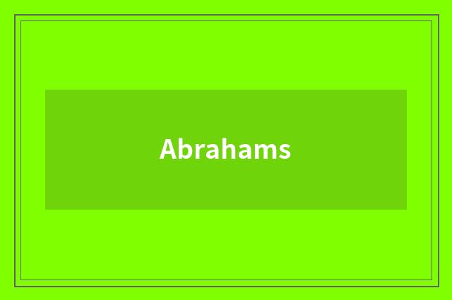 Abrahams