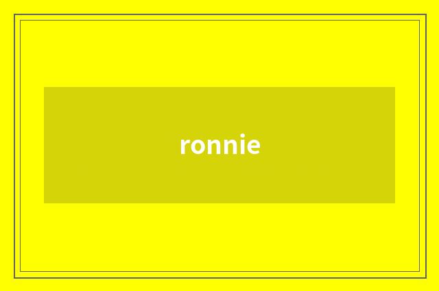 ronnie