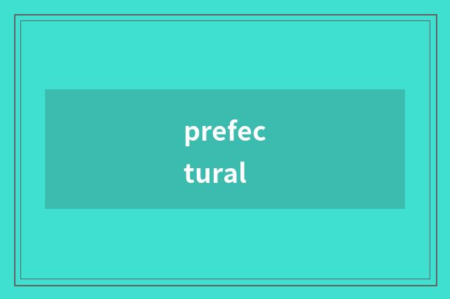 prefectural