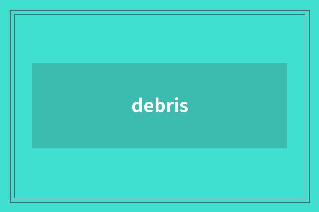 debris