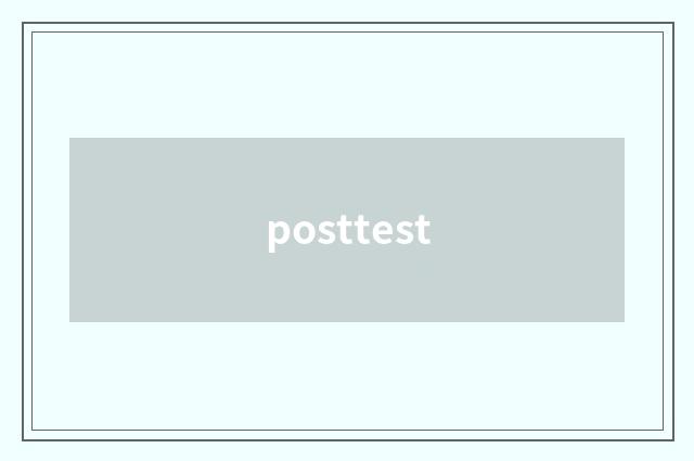posttest