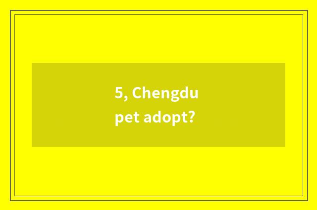 5, Chengdu pet adopt?