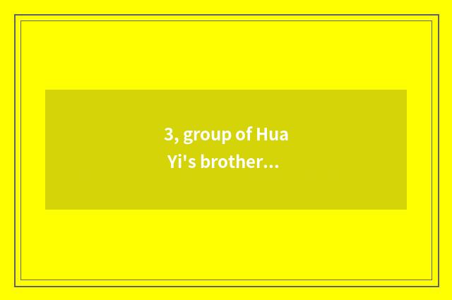 3, group of Hua Yi's brother?