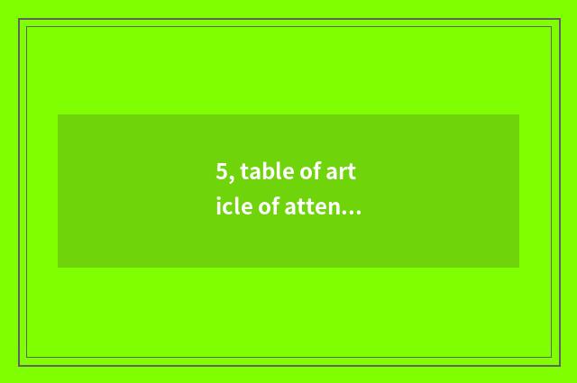 5, table of article of attention student mental health?