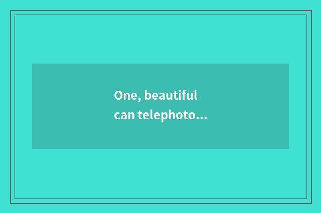 One, beautiful can telephoto lens choose and buy?