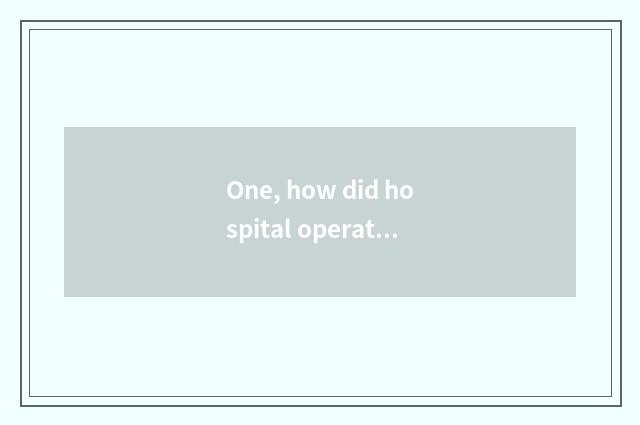 One, how did hospital operation game just begin to play?