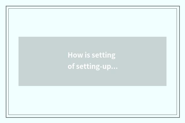 How is setting of setting-up exercise direct seeding installed?