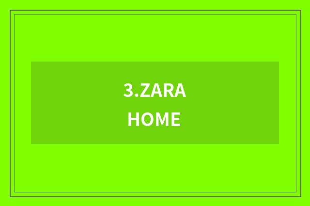 3.ZARA HOME