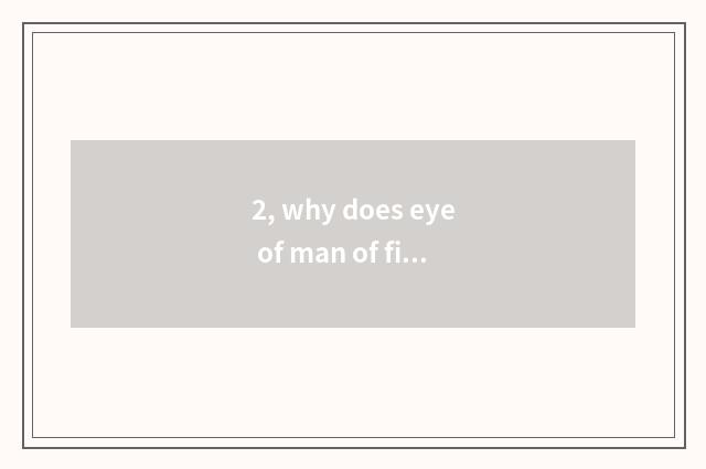 2, why does eye of man of finance and economics stop? Why does eye of man of fin