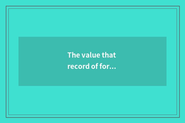 The value that record of formal schooling teachs