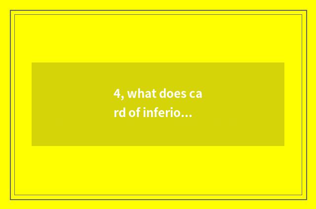4, what does card of inferior of Ma group division have?