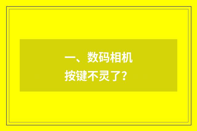 一、数码相机按键不灵了?