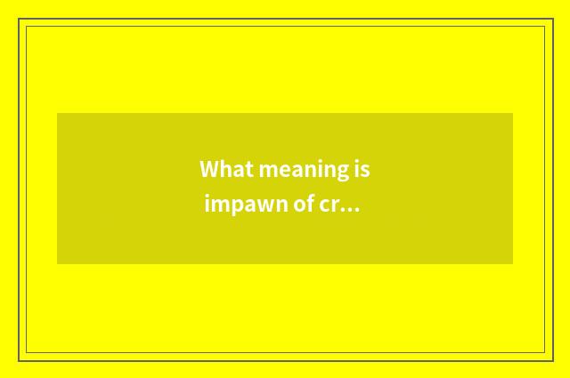What meaning is impawn of credit capital fund?