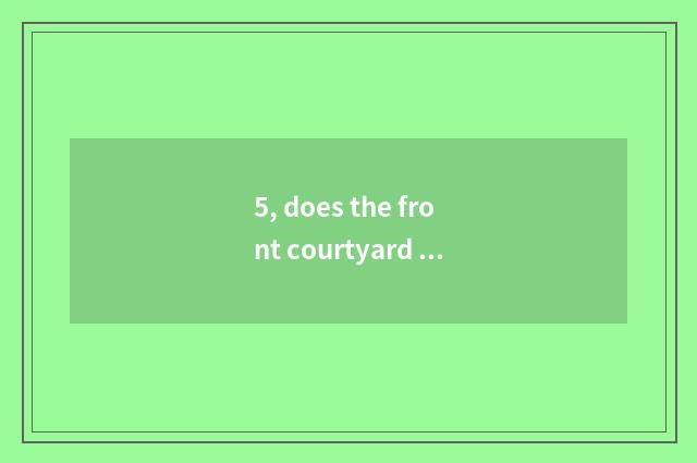 5, does the front courtyard of pet elf cultivate ending?