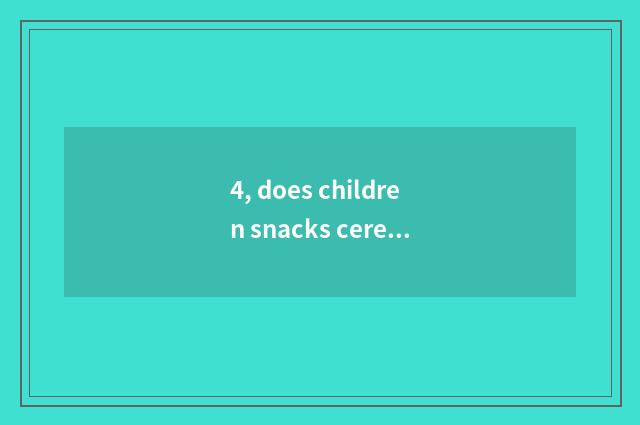 4, does children snacks ceremony include a practice?