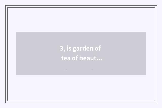 3, is garden of tea of beautiful water game amused?