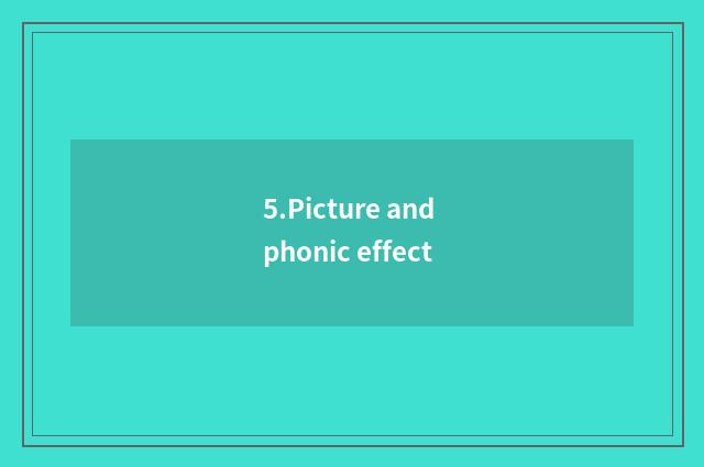 5.Picture and phonic effect