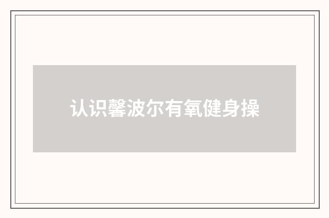 认识馨波尔有氧健身操