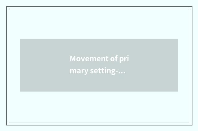 Movement of primary setting-up exercise having oxygen trains