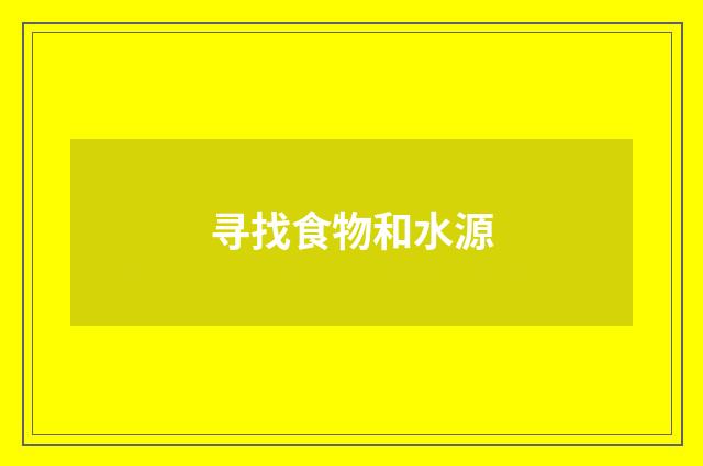 寻找食物和水源