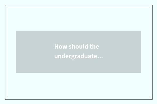 How should the undergraduate keep healthy