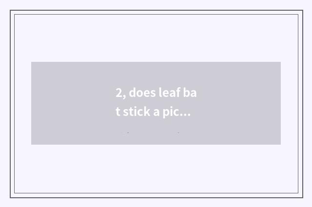 2, does leaf bat stick a picture by hand?